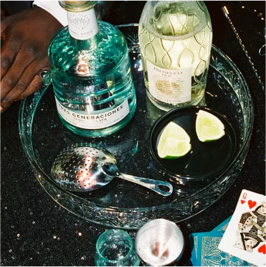 tequila shots and bottle